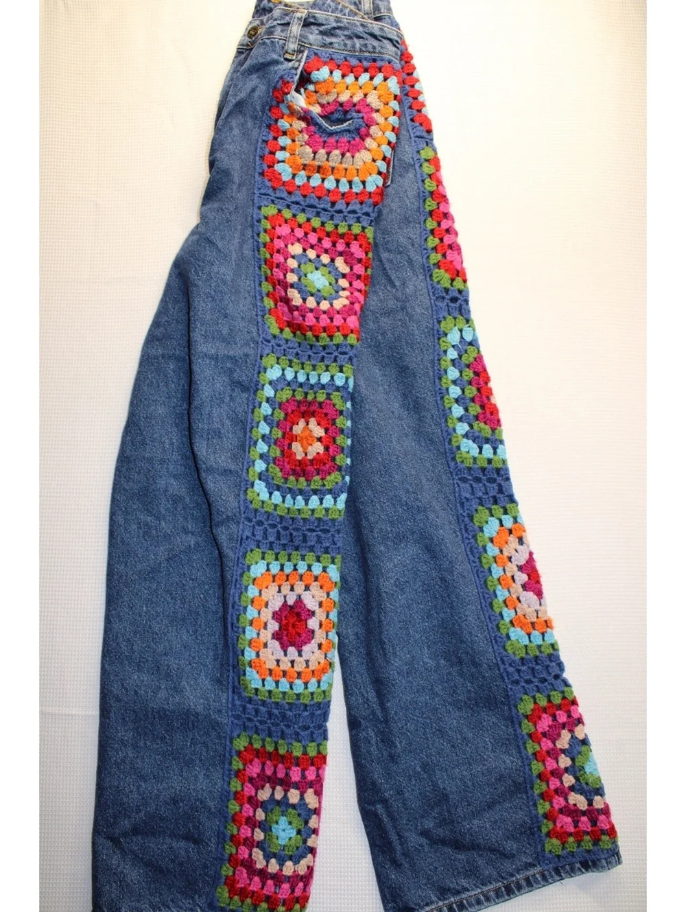 FARM Rio Crochet Squares Patchwork Jeans - Picture 4 of 5